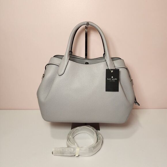 NWT KATE SPADE K8134 DUMPLING LARGE SATCHEL Mountain Grey - Picture 3 of 7